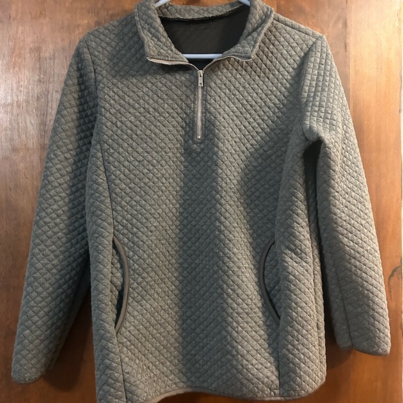 Amazon Jackets & Blazers - Grey quilted 1/4 zip fleece